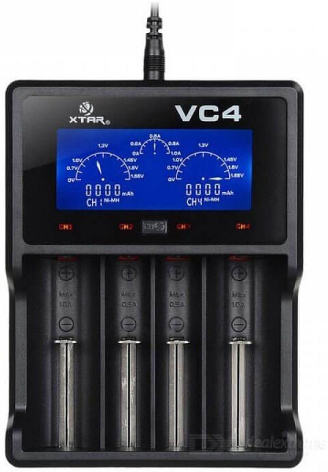 XTAR CARGADOR BATERIAS 4 CANALES LI-ION / NI-MH / NI-CD USB LCD XTAR CARGADOR BATERIAS 4 CANALES LI-ION / NI-MH / NI-CD USB LCD