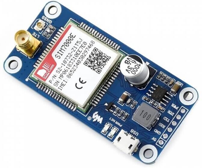 Waveshare HAT NB-IoT / EDGE / GPRS / GPS SIM7000E PARA RASPBERRY PI Waveshare HAT NB-IoT / EDGE / GPRS / GPS SIM7000E PARA RASPBERRY PI