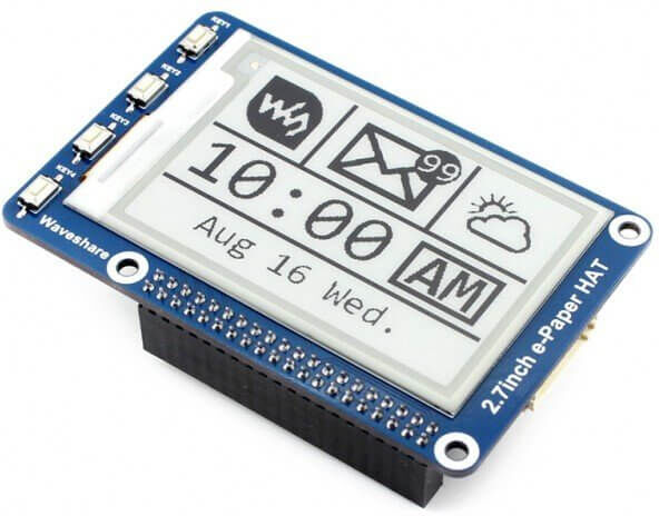 Waveshare PANTALLA E-INK 2,70" 264x176 HAT PARA RASPBERRY PI Waveshare PANTALLA E-INK 2,70" 264x176 HAT PARA RASPBERRY PI