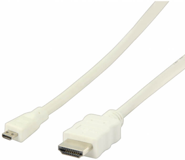tiendatec CABLE HDMI A MICRO HDMI (TIPO D) 1M. M/M BLANCO tiendatec CABLE HDMI A MICRO HDMI (TIPO D) 1M. M/M BLANCO