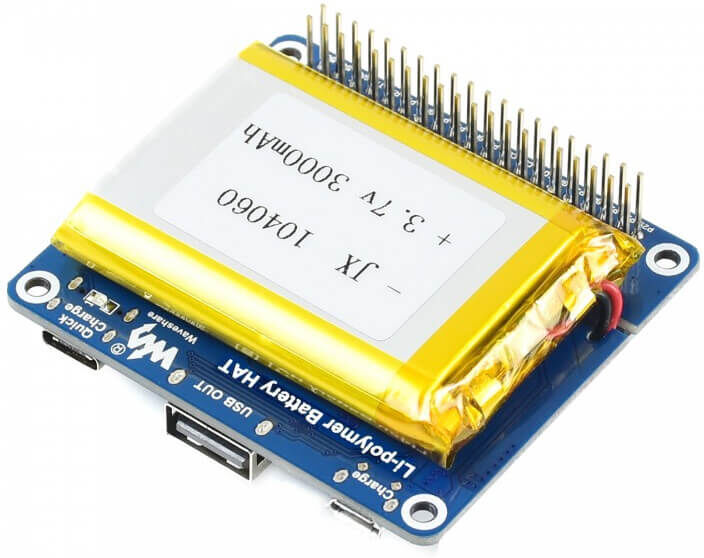 Waveshare BATERIA LI-PO HAT CARGA RAPIDA PARA RASPBERRY PI Waveshare BATERIA LI-PO HAT CARGA RAPIDA PARA RASPBERRY PI
