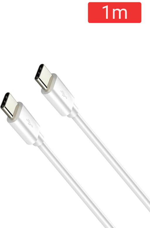 tiendatec CABLE USB-C/M A USB-C/M 1M. BLANCO tiendatec CABLE USB-C/M A USB-C/M 1M. BLANCO