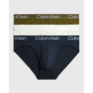 Calvin Pack de 3 slips multicolor lisos de hombre.  (XL)