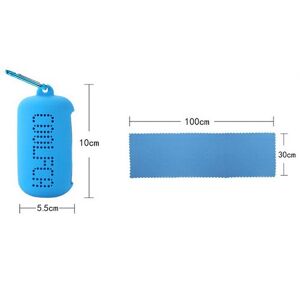 Geekbuying Toalla de enfriamiento portátil de secado rápido de 30 x 100 cm, azul