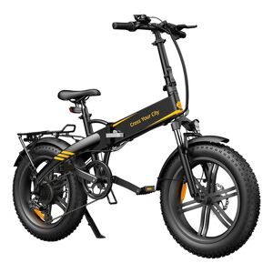 ADO A20F XE 250W Bicicleta eléctrica Marco plegable Engranajes de 7 velocidades Extraíble 10.4 AH Batería de iones de litio E-bike - Negro