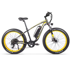 CYSUM M980 Fat Tire Bicicleta eléctrica 48V 1000W Motor sin escobillas 17Ah Batería extraíble para rango 50-70 - Negro-Amarillo