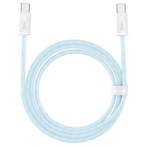 Baseus Cable de carga rápida Baseus 100W 2m, cable tipo C a tipo C, cable de carga rápida PD para teléfono Xiaomi Samsung iPad - azul
