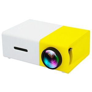 Geekbuying Mini proyector LED YG300 Native320x240P Soporte 1080P 600LM - Amarillo + Blanco