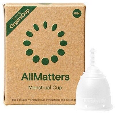Copa Menstrual Allmatters Mini - Silicona, Blanca, Organicup Copa Menstrual Allmatters Mini - Silicona, Blanca, Organicup