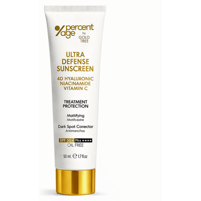 PERCENTAGE BY GOLD TREE Ultra Defense Sunscreen SPF 50 PERCENTAGE BY GOLD TREE Ultra Defense Sunscreen SPF 50