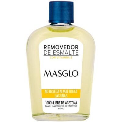 Masglo Removedor de Esmalte con Vitamina E - Sin Acetona - 60mL Masglo Removedor de Esmalte con Vitamina E - Sin Acetona - 60mL