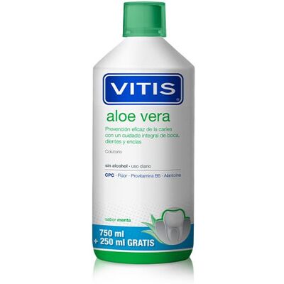 Enjuague bucal de aloe vera y menta Vitis - Cuidado bucal Enjuague bucal de aloe vera y menta Vitis - Cuidado bucal