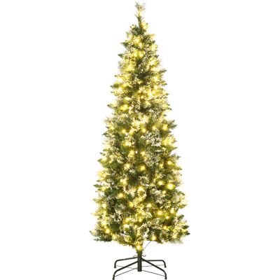 Homcom Árbol de Navidad Artificial 180 cm con 240 Luces LED y 618 Ramas Árbol con Soporte de Acero Ø68x180 cm Verde Homcom Árbol de Navidad Artificial 180 cm con 240 Luces LED y 618 Ramas Árbol con Soporte de Acero Ø68x180 cm Verde