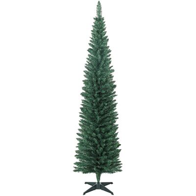 Homcom Árbol de Navidad Estrecho 210 cm con 401 Ramas Soporte Metálico Fácil de Montar para Interior Verde Homcom Árbol de Navidad Estrecho 210 cm con 401 Ramas Soporte Metálico Fácil de Montar para Interior Verde