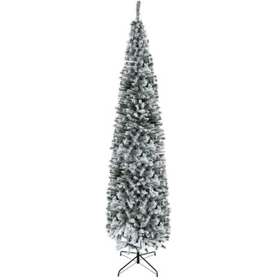 Homcom Árbol de Navidad Estrecho 270 cm Árbol Navideño Nevado con 1014 Ramas y Soporte de Metal para Salón Verde y Blanco Aosom España Homcom Árbol de Navidad Estrecho 270 cm Árbol Navideño Nevado con 1014 Ramas y Soporte de Metal para Salón Verde y Blanco Aosom España