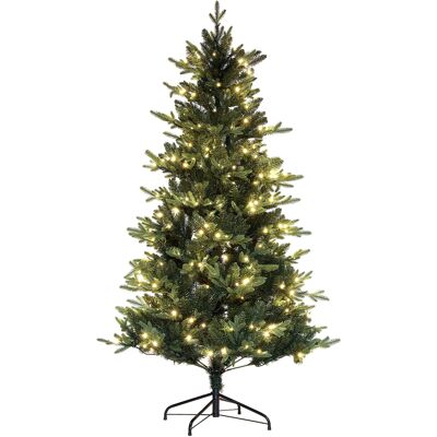 Homcom Árbol de Navidad Artificial 180 cm con 350 Luces LED 726 Ramas y Soporte de Acero Árbol Navideño para Interior Verde Homcom Árbol de Navidad Artificial 180 cm con 350 Luces LED 726 Ramas y Soporte de Acero Árbol Navideño para Interior Verde