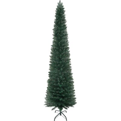 Homcom Árbol de Navidad Artificial Estrecho 210 cm con 510 Ramas, Base Plegable y Soporte Metálico Fácil Montaje Verde Homcom Árbol de Navidad Artificial Estrecho 210 cm con 510 Ramas, Base Plegable y Soporte Metálico Fácil Montaje Verde