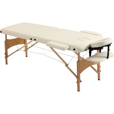 Homcom Camilla Plegable con Altura Ajustable 67-92 cm para Uso Profesional de Belleza Acupuntura y Fisioterapia 210x81 cm Crema Homcom Camilla Plegable con Altura Ajustable 67-92 cm para Uso Profesional de Belleza Acupuntura y Fisioterapia 210x81 cm Crema