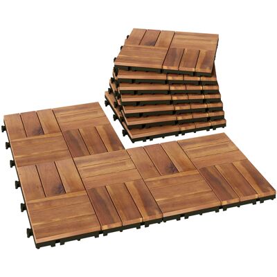 Outsunny Set de 10 Piezas Baldosas de Exterior de Madera 31x31 cm 0,91 m² Suelo de Jardín Exterior Antideslizantes Marrón Oscuro Outsunny Set de 10 Piezas Baldosas de Exterior de Madera 31x31 cm 0,91 m² Suelo de Jardín Exterior Antideslizantes Marrón Oscuro