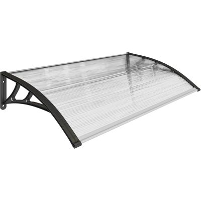 Outsunny Marquesina para Puertas y Ventanas 110x60 cm con Paneles de Policarbonato Barras de Aluminio Transparente Outsunny Marquesina para Puertas y Ventanas 110x60 cm con Paneles de Policarbonato Barras de Aluminio Transparente
