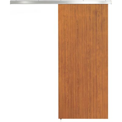 Homcom Puerta Corredera con Herrajes 90x210 cm con Rodillo Riel de Aluminio Guía de Suelo Marrón Homcom Puerta Corredera con Herrajes 90x210 cm con Rodillo Riel de Aluminio Guía de Suelo Marrón