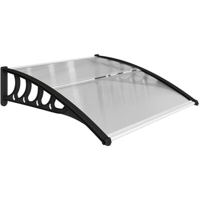 Outsunny Marquesina para Puertas y Ventanas 103x96,5 cm con Paneles de Policarbonato Barras de Aluminio Transparente Outsunny Marquesina para Puertas y Ventanas 103x96,5 cm con Paneles de Policarbonato Barras de Aluminio Transparente