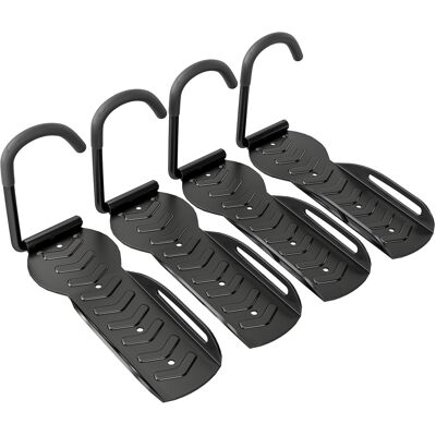 SPORTNOW Soportes de Pared para Bicicletas de 4 Piezas Plegables hasta 30 kg con Tornillos para Casa Garaje y Sótano Negro SPORTNOW Soportes de Pared para Bicicletas de 4 Piezas Plegables hasta 30 kg con Tornillos para Casa Garaje y Sótano Negro