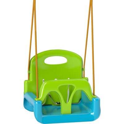 Outsunny Columpio Infantil 3 en 1 Cuerda Ajustable con Respaldo Desmontable Barra en T Cinturón de Seguridad Verde Oscuro Outsunny Columpio Infantil 3 en 1 Cuerda Ajustable con Respaldo Desmontable Barra en T Cinturón de Seguridad Verde Oscuro