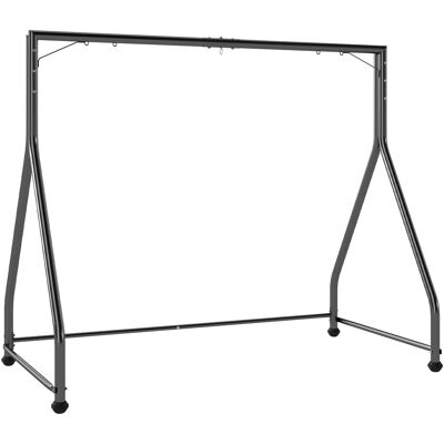Outsunny Soporte Columpio de Acero Estructura de Columpio Carga 360 kg 210x117x175 cm de 2 y 3 Asientos Negro Aosom España Outsunny Soporte Columpio de Acero Estructura de Columpio Carga 360 kg 210x117x175 cm de 2 y 3 Asientos Negro Aosom España