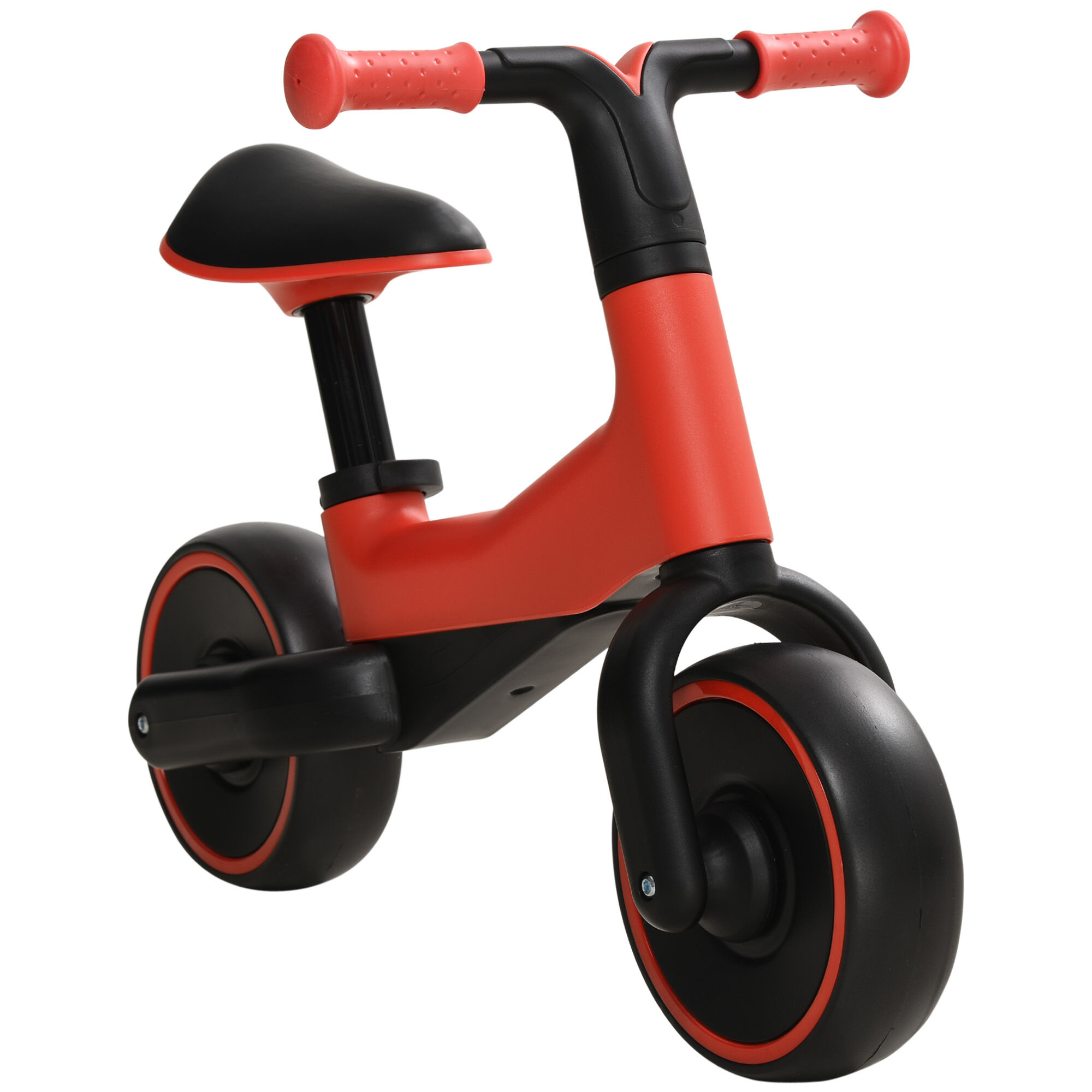 AIYAPLAY Bicicleta sin Pedales para Niños de + 18 Meses Triciclo Infantil con Sillín Ajustable en 30-36,5 cm 66,5x34x46,5 cm Rojo