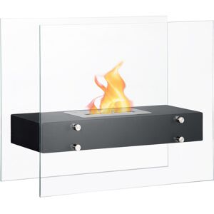 Homcom Chimenea de Bioetanol 7000 BTU con Tanque de 1,5 L Tiempo de Combustión 3H para Interiores 20-25 m² 60x26x50 cm Negro Homcom Chimenea de Bioetanol 7000 BTU con Tanque de 1,5 L Tiempo de Combustión 3H para Interiores 20-25 m² 60x26x50 cm Negro