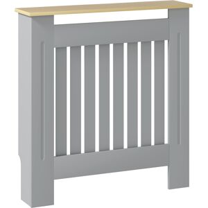 Homcom Cubreradiador de MDF Cubierta para Radiador para Salón Dormitorio Pasillo 78x19x83 cm Gris y Roble Homcom Cubreradiador de MDF Cubierta para Radiador para Salón Dormitorio Pasillo 78x19x83 cm Gris y Roble