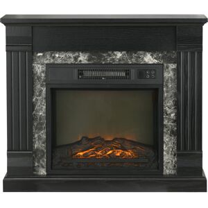 Homcom Chimenea Eléctrica 1800W Chimenea Decorativa con Efecto de Llama Mando a Distancia Temporizador 80x21,6x67,8cm Negro Homcom Chimenea Eléctrica 1800W Chimenea Decorativa con Efecto de Llama Mando a Distancia Temporizador 80x21,6x67,8cm Negro