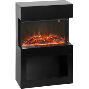 Homcom Chimenea Eléctrica con Efecto Llama 3D de Colores, 1000W/2000W con Temperatura Regulable y Mando a Distancia, Negro Aosom España Homcom Chimenea Eléctrica con Efecto Llama 3D de Colores, 1000W/2000W con Temperatura Regulable y Mando a Distancia, Negro Aosom España