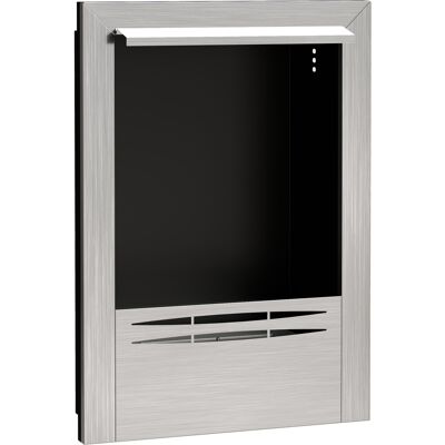 Homcom Chimenea de etanol en acero inoxidable, capacidad de 0,9 litros, vidrio templado, hasta 3,3 horas de combustión, plateada Homcom Chimenea de etanol en acero inoxidable, capacidad de 0,9 litros, vidrio templado, hasta 3,3 horas de combustión, plateada