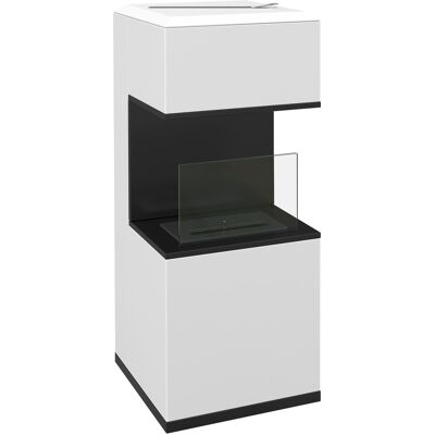 Homcom Chimenea de bioetanol de sobre pies con quemador 1,2L, aproximadamente 3H de duración de combustión, cobertura 20 a 25 m² en acero Homcom Chimenea de bioetanol de sobre pies con quemador 1,2L, aproximadamente 3H de duración de combustión, cobertura 20 a 25 m² en acero