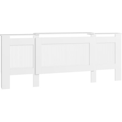 Homcom Cubierta para Radiador, diseño de lamas, longitud ajustable 125-201 cm, MDF, Blanco Homcom Cubierta para Radiador, diseño de lamas, longitud ajustable 125-201 cm, MDF, Blanco