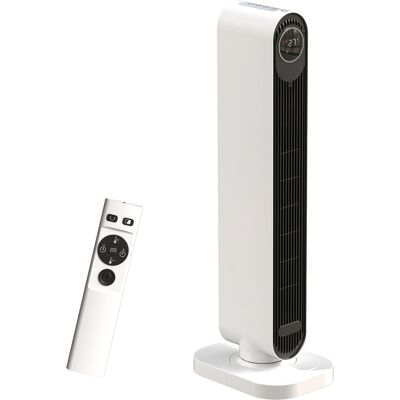 Homcom Termoventilador en ABS de 2000W con mando a distancia, oscilación y temporizador, 30x22x82.5 cm, Blanco Homcom Termoventilador en ABS de 2000W con mando a distancia, oscilación y temporizador, 30x22x82.5 cm, Blanco