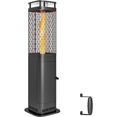 Outsunny Estufa de Pellets sin Electricidad 6.86 KW con Tubo de Vidrio Base Antideslizante y Rejilla Metálica 26x26x95 cm Negro Aosom España Outsunny Estufa de Pellets sin Electricidad 6.86 KW con Tubo de Vidrio Base Antideslizante y Rejilla Metálica 26x26x95 cm Negro Aosom España