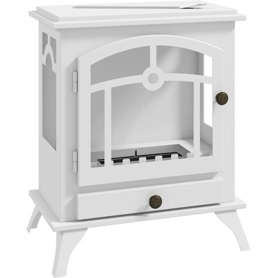 Homcom Estufa de Bioetanol de Pie con Tanque de 1,2 L Apagallamas de Acero Inoxidable Tiempo de Combustión 3H 45x28x54cm Blanco Homcom Estufa de Bioetanol de Pie con Tanque de 1,2 L Apagallamas de Acero Inoxidable Tiempo de Combustión 3H 45x28x54cm Blanco
