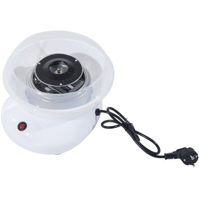 Homcom Máquina de Algodón de Azúcar de Uso doméstico de Polipropileno Acero Inox. y Aluminio 450W-550W 27x26x18cm Blanco Aosom España Homcom Máquina de Algodón de Azúcar de Uso doméstico de Polipropileno Acero Inox. y Aluminio 450W-550W 27x26x18cm Blanco Aosom España