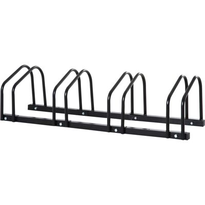 Homcom Aparcamiento para 4 Bicicletas Soporte de Acero para Aparcar Bicicletas en el Suelo o Pared 110x33x27 cm Negro Aosom España Homcom Aparcamiento para 4 Bicicletas Soporte de Acero para Aparcar Bicicletas en el Suelo o Pared 110x33x27 cm Negro Aosom España