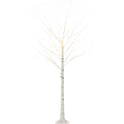Homcom Árbol de Abedul Altura 180 cm con 96 Luces LED IP44 Blanco Cálido Decoración para Interiores 22x22x180 cm Blanco Aosom España Homcom Árbol de Abedul Altura 180 cm con 96 Luces LED IP44 Blanco Cálido Decoración para Interiores 22x22x180 cm Blanco Aosom España