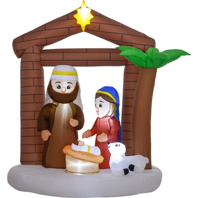 Outsunny Decoración Inflable Navideña con Luces LED e Inflador Hinchable Navidad para Exterior 150x90x185 cm Multicolor Outsunny Decoración Inflable Navideña con Luces LED e Inflador Hinchable Navidad para Exterior 150x90x185 cm Multicolor