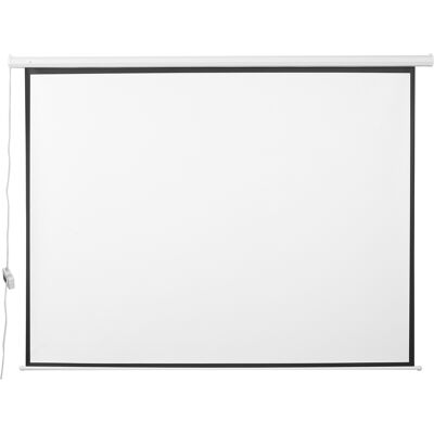 Homcom Pantalla para Proyector Eléctrica 120 Pulgadas Formato 4:3 con Mando a Distancia 244x183 cm Blanco Aosom España Homcom Pantalla para Proyector Eléctrica 120 Pulgadas Formato 4:3 con Mando a Distancia 244x183 cm Blanco Aosom España