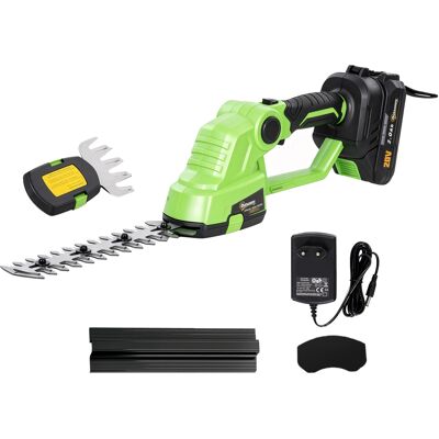 Outsunny 2 en 1 cortasetos inalámbrico cortasetos y tijera para arbustos con longitud de corte 20/10 cm, cargador Aosom España Outsunny 2 en 1 cortasetos inalámbrico cortasetos y tijera para arbustos con longitud de corte 20/10 cm, cargador Aosom España