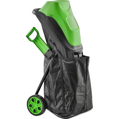 Outsunny Trituradora de Ramas Eléctrica 2500W con 2 Cuchillas Reversibles hasta Ø44 mm de Ramas Bolsa 45L Ruedas Verde Outsunny Trituradora de Ramas Eléctrica 2500W con 2 Cuchillas Reversibles hasta Ø44 mm de Ramas Bolsa 45L Ruedas Verde