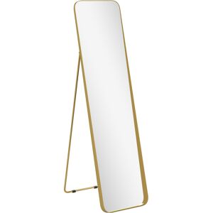 Homcom Espejo de pie arqueado 40x160 cm, montaje en el suelo o apoyado contra la pared, para dormitorio, salón, vestidor, dorado Homcom Espejo de pie arqueado 40x160 cm, montaje en el suelo o apoyado contra la pared, para dormitorio, salón, vestidor, dorado