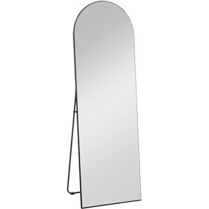 Homcom Espejo de Pie Cuerpo Entero Arqueado 150x50 cm Independiente Apoyado y de Pared Sin Marco Negro Homcom Espejo de Pie Cuerpo Entero Arqueado 150x50 cm Independiente Apoyado y de Pared Sin Marco Negro