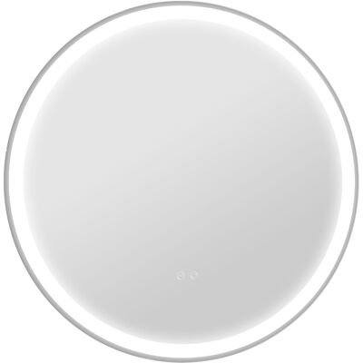 kleankin Espejo para Baño Redondo Ø60 cm con Luces LED Ajustable Antivaho Función de Memoria e Interruptor Táctil Plata Aosom España kleankin Espejo para Baño Redondo Ø60 cm con Luces LED Ajustable Antivaho Función de Memoria e Interruptor Táctil Plata Aosom España